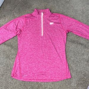 Pink half zip Nike running top